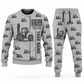 Personalized Manitou M 50-4 Rough-Terrain Forklift Combo Sweater + Jogger in lightgray, sweater and jogger artwork with YOUR NAME and SINCE 2000 sample text.