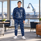 Personalized Sennebogen 830 E Material Handler Combo Sweater + Jogger in Navy, sweater and jogger artwork with YOUR NAME and SINCE 2000 sample text.