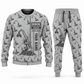 Personalized Sennebogen 830 E Material Handler Combo Sweater + Jogger in lightgray, sweater and jogger artwork with YOUR NAME and SINCE 2000 sample text.
