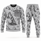 Personalized Liebherr LH 30 M Industry Litronic Material Handler Combo Sweater + Jogger in lightgray, sweater and jogger artwork with YOUR NAME and SINCE 2000 sample text.