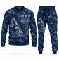 Personalized Liebherr LH 30 M Industry Litronic Material Handler Combo Sweater + Jogger in navy, sweater and jogger artwork with YOUR NAME and SINCE 2000 sample text.