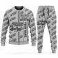 Personalized Putzmeister 38Z-5-Meter Concrete Pump Combo Sweater + Jogger in lightgray, sweater and jogger artwork with YOUR NAME and SINCE 2000 sample text.
