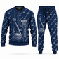 Personalized JLG 600S Telescopic Boom Lift Combo Sweater + Jogger in navy, sweater and jogger artwork with YOUR NAME and SINCE 2000 sample text.