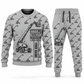Personalized JLG 660SJ Telescopic Boom Lift with Jib Combo Sweater + Jogger in lightgray, sweater and jogger artwork with YOUR NAME and SINCE 2000 sample text.