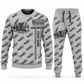 Personalized T1255III Chain Drive Terrain Leveler Surface Miner Combo Sweater + Jogger in lightgray, sweater and jogger artwork with YOUR NAME and SINCE 2000 sample text.
