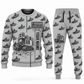 Personalized T1655III Terrain Leveler Surface Miner Combo Sweater + Jogger in lightgray, sweater and jogger artwork with YOUR NAME and SINCE 2000 sample text.