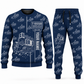 Personalized T1655III Terrain Leveler Surface Miner Combo Sweater + Jogger in navy, sweater and jogger artwork with YOUR NAME and SINCE 2000 sample text.