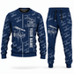 Personalized Fletcher CDDR Roof Bolter Operator Combo Sweater + Jogger in navy, sweater and jogger artwork with YOUR NAME and SINCE 2000 sample text.