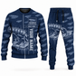 Personalized 12CM12 Continuous Miner Operator Combo Sweater + Jogger in navy, sweater and jogger artwork with YOUR NAME and SINCE 2000 sample text.
