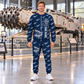 Personalized 14CM15 Continuous Miner Operator Combo Sweater + Jogger in Navy, sweater and jogger artwork with YOUR NAME and SINCE 2000 sample text.