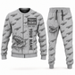Personalized 14CM15 Continuous Miner Operator Combo Sweater + Jogger in lightgray, sweater and jogger artwork with YOUR NAME and SINCE 2000 sample text.