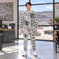 Personalized 14CM27 Continuous Miner Operator Combo Sweater + Jogger in Light Gray, sweater and jogger artwork with YOUR NAME and SINCE 2000 sample text.