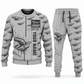 Personalized 14CM27 Continuous Miner Operator Combo Sweater + Jogger in lightgray, sweater and jogger artwork with YOUR NAME and SINCE 2000 sample text.