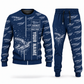 Personalized 14CM27 Continuous Miner Operator Combo Sweater + Jogger in navy, sweater and jogger artwork with YOUR NAME and SINCE 2000 sample text.