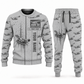 Personalized AQM 50 Roadheader Operator Combo Sweater + Jogger in lightgray, sweater and jogger artwork with YOUR NAME and SINCE 2000 sample text.