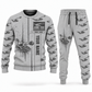 Personalized AQM 150 Roadheader Operator Combo Sweater + Jogger in lightgray, sweater and jogger artwork with YOUR NAME and SINCE 2000 sample text.