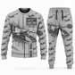 Personalized AQM 200 Roadheader Operator Combo Sweater + Jogger in lightgray, sweater and jogger artwork with YOUR NAME and SINCE 2000 sample text.