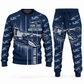 Personalized AQM 200 Roadheader Operator Combo Sweater + Jogger in navy, sweater and jogger artwork with YOUR NAME and SINCE 2000 sample text.