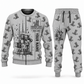 Personalized Robbins 44RH Raise Borer Operator Combo Sweater + Jogger in lightgray, sweater and jogger artwork with YOUR NAME and SINCE 2000 sample text.
