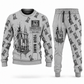 Personalized Robbins 53RH Raise Borer Operator Combo Sweater + Jogger in lightgray, sweater and jogger artwork with YOUR NAME and SINCE 2000 sample text.