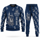 Personalized Robbins 53RH Raise Borer Operator Combo Sweater + Jogger in navy, sweater and jogger artwork with YOUR NAME and SINCE 2000 sample text.
