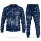 Personalized 10SC32AA Center-Drive Shuttle Car Operator Combo Sweater + Jogger in navy, sweater and jogger artwork with YOUR NAME and SINCE 2000 sample text.