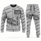 Personalized 21SC04 Low-Seam Shuttle Car Operator Combo Sweater + Jogger in lightgray, sweater and jogger artwork with YOUR NAME and SINCE 2000 sample text.