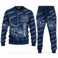 Personalized 21SC04 Low-Seam Shuttle Car Operator Combo Sweater + Jogger in navy, sweater and jogger artwork with YOUR NAME and SINCE 2000 sample text.