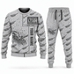 Personalized Lokotrack LT106 Jaw Crusher Operator Combo Sweater + Jogger in lightgray, sweater and jogger artwork with YOUR NAME and SINCE 2000 sample text.