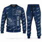 Personalized Lokotrack LT106 Jaw Crusher Operator Combo Sweater + Jogger in navy, sweater and jogger artwork with YOUR NAME and SINCE 2000 sample text.