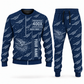 Personalized Premiertrak 400X Jaw Crusher Operator Combo Sweater + Jogger in navy, sweater and jogger artwork with YOUR NAME and SINCE 2000 sample text.