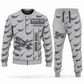 Personalized Warrior 1800 Screener Operator Combo Sweater + Jogger in lightgray, sweater and jogger artwork with YOUR NAME and SINCE 2000 sample text.