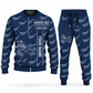 Personalized Warrior 1800 Screener Operator Combo Sweater + Jogger in navy, sweater and jogger artwork with YOUR NAME and SINCE 2000 sample text.