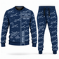 Personalized Chieftain 1700X 3-Deck Screener Operator Combo Sweater + Jogger in navy, sweater and jogger artwork with YOUR NAME and SINCE 2000 sample text.