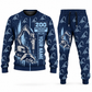 Personalized Brokk 200 Demolition Robot Operator Combo Sweater + Jogger in navy, sweater and jogger artwork with YOUR NAME and SINCE 2000 sample text.
