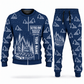 Personalized John Deere 1270G 8W Harvester Operator Combo Sweater + Jogger in navy, sweater and jogger artwork with YOUR NAME and SINCE 2000 sample text.
