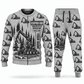 Personalized Ponsse Scorpion King Harvester Operator Combo Sweater + Jogger in lightgray, sweater and jogger artwork with YOUR NAME and SINCE 2000 sample text.