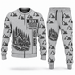 Personalized Komatsu 931 Harvester Operator Combo Sweater + Jogger in lightgray, sweater and jogger artwork with YOUR NAME and SINCE 2000 sample text.