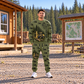 Personalized Tigercat 720H Feller Buncher Operator Combo Sweater + Jogger in Olive, sweater and jogger artwork with YOUR NAME and SINCE 2000 sample text.