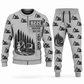 Personalized Tigercat 822E Feller Buncher Operator Combo Sweater + Jogger in lightgray, sweater and jogger artwork with YOUR NAME and SINCE 2000 sample text.