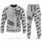 Personalized John Deere 748L-II Skidder Operator Combo Sweater + Jogger in lightgray, sweater and jogger artwork with YOUR NAME and SINCE 2000 sample text.