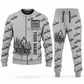 Personalized Ponsse Buffalo 8W Forwarder Operator Combo Sweater + Jogger in lightgray, sweater and jogger artwork with YOUR NAME and SINCE 2000 sample text.