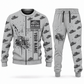 Personalized Komatsu 875 8WD Forwarder Operator Combo Sweater + Jogger in lightgray, sweater and jogger artwork with YOUR NAME and SINCE 2000 sample text.