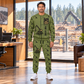 Personalized Tigercat 234C Log Loader Operator Combo Sweater + Jogger in Olive, sweater and jogger artwork with YOUR NAME and SINCE 2000 sample text.