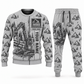 Personalized John Deere 2656G Log Loader Operator Combo Sweater + Jogger in lightgray, sweater and jogger artwork with YOUR NAME and SINCE 2000 sample text.