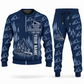 Personalized John Deere 2154G with Waratah HTH622B Processor Operator Combo Sweater + Jogger in navy, sweater and jogger artwork with YOUR NAME and SINCE 2000 sample text.