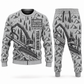 Personalized Tigercat LS855E Live-Heel Shovel Logger Operator Combo Sweater + Jogger in lightgray, sweater and jogger artwork with YOUR NAME and SINCE 2000 sample text.