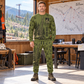 Personalized Madill 124 Yarder Operator Combo Sweater + Jogger in Olive, sweater and jogger artwork with YOUR NAME and SINCE 2000 sample text.