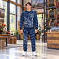 Personalized T-MAR Log Champ 550 Yarder Operator Combo Sweater + Jogger in Navy, sweater and jogger artwork with YOUR NAME and SINCE 2000 sample text.