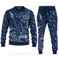 Personalized T-MAR Log Champ 650 Yarder Operator Combo Sweater + Jogger in navy, sweater and jogger artwork with YOUR NAME and SINCE 2000 sample text.